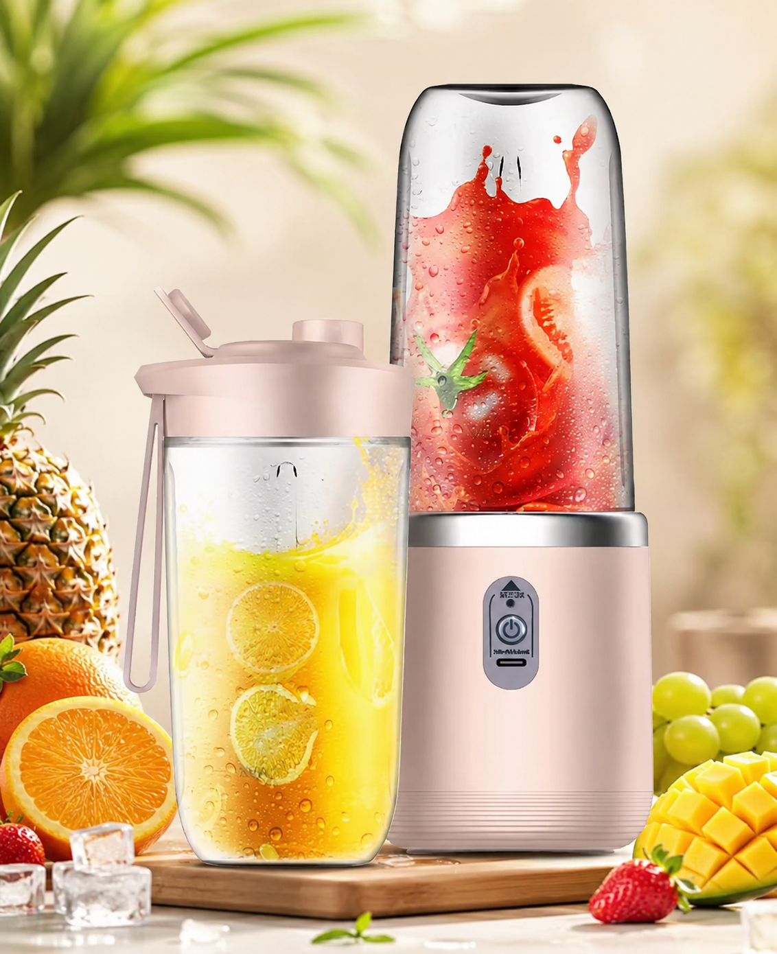 Mini Blender Portable USB 6 Lames – Mixeur à Smoothies et Jus Rechargeable accessoire de cuisine